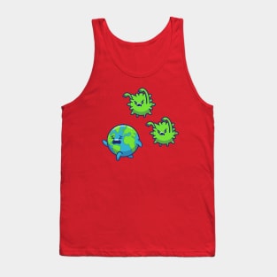 World Scare Corona Virus Cartoon Tank Top